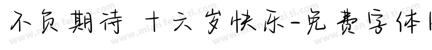 不负期待 十六岁快乐字体转换
